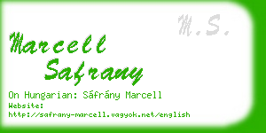 marcell safrany business card